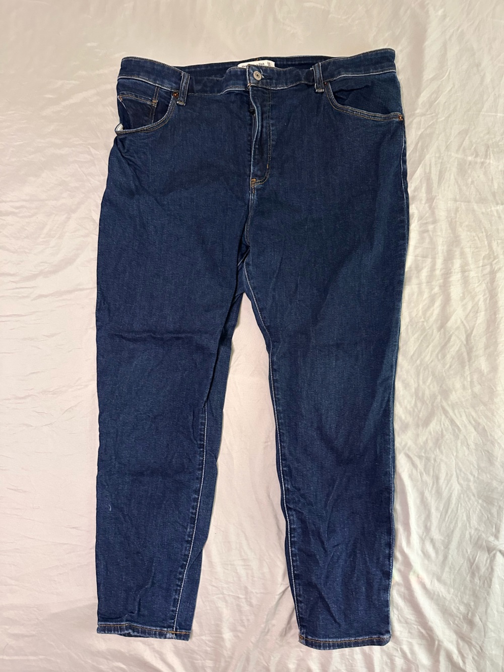 Abercrombie & Fitch Dark Indigo High-Rise Super Skinny Jeans